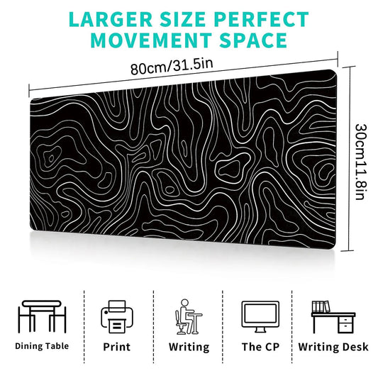 Large Topographic Desk Mat
