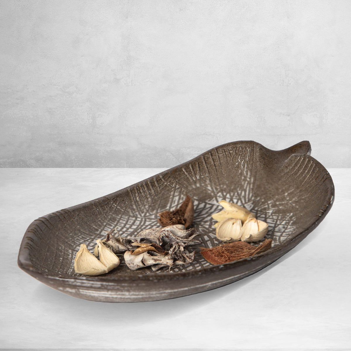 Wood Leaf Shaped Tray