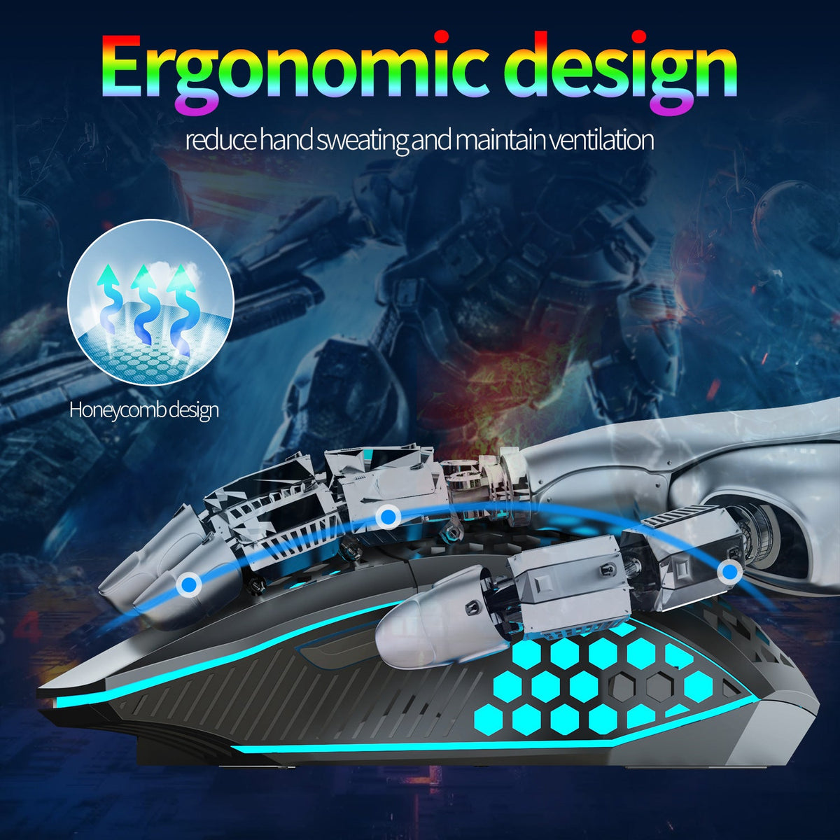 Rechargeable Lightweight Hollow Hole Mouse (Wireless)