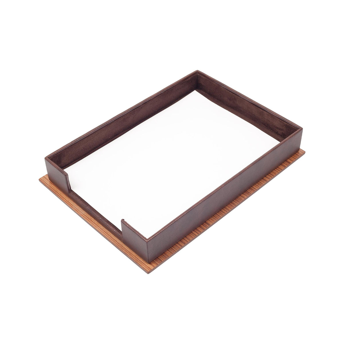 MOOG Star Wooden & Leather Document Tray