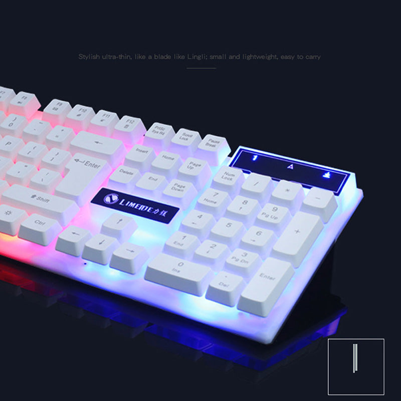 Colorful Backlit Keyboard & Mouse Glowing Set
