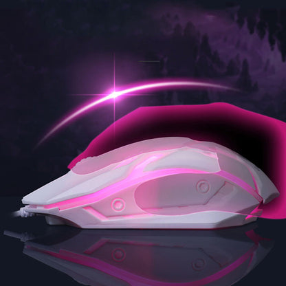 Colorful Backlit Keyboard & Mouse Glowing Set