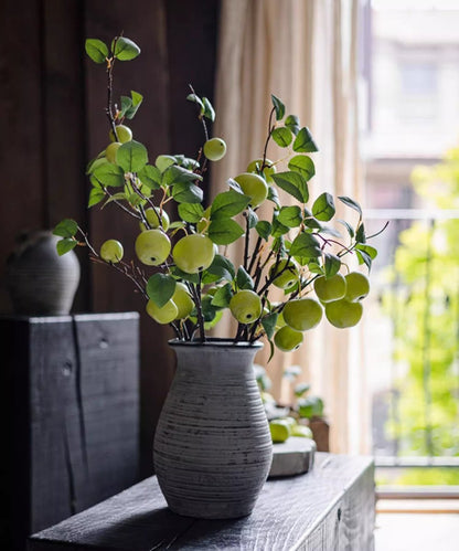 Artificial Green Apple Branch with Leaves