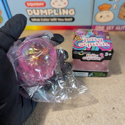 Glittery Pink Jellyfish with Tentacles