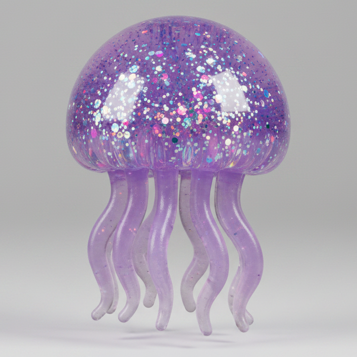 Glittery Purple JellySquish Jellyfish