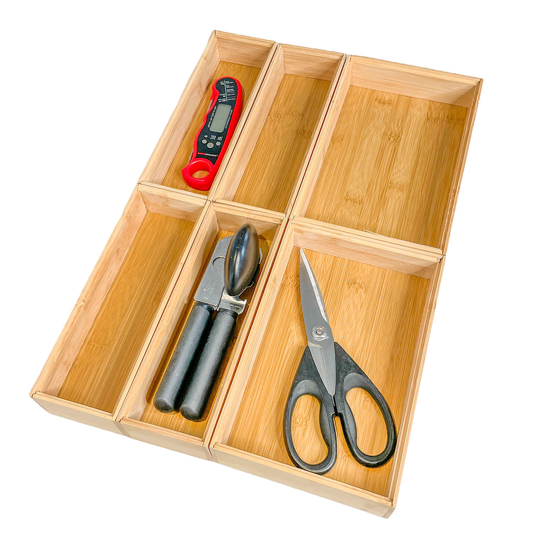 Bamboo Stackable Drawer Organizer