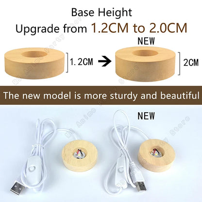 Unique 3D Crystal Ball Night Light Led Lamp Bedside Table Glowing Galaxy Lamp Saturn Planets Moon Children Birthday Gift Toy 5cm