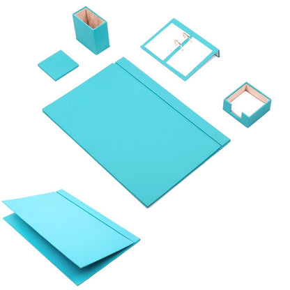 5 Piece Leather Desk Set