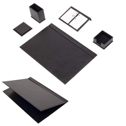 5 Piece Leather Desk Set