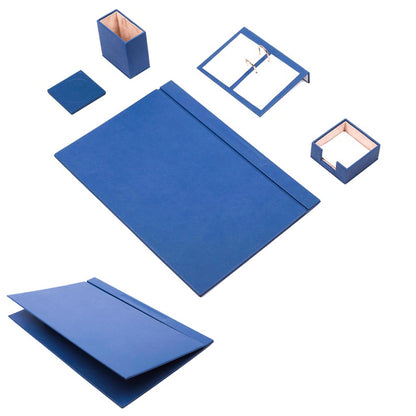 5 Piece Leather Desk Set