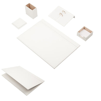 5 Piece Leather Desk Set