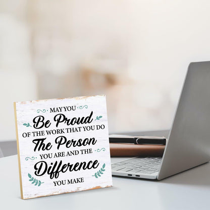 Coworker Retirement Wooden Desk Sign