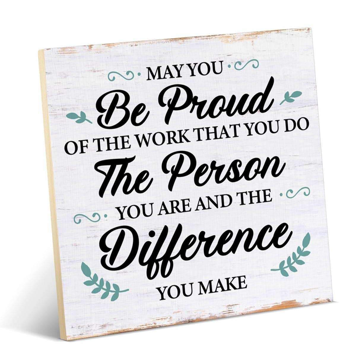 Coworker Retirement Wooden Desk Sign