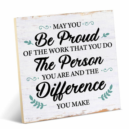 Coworker Retirement Wooden Desk Sign