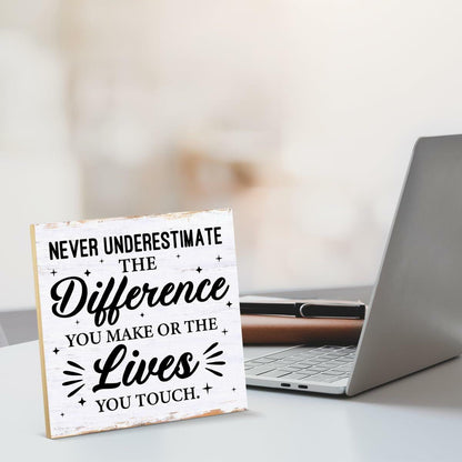 Coworker Appreciation Wooden Desk Sign