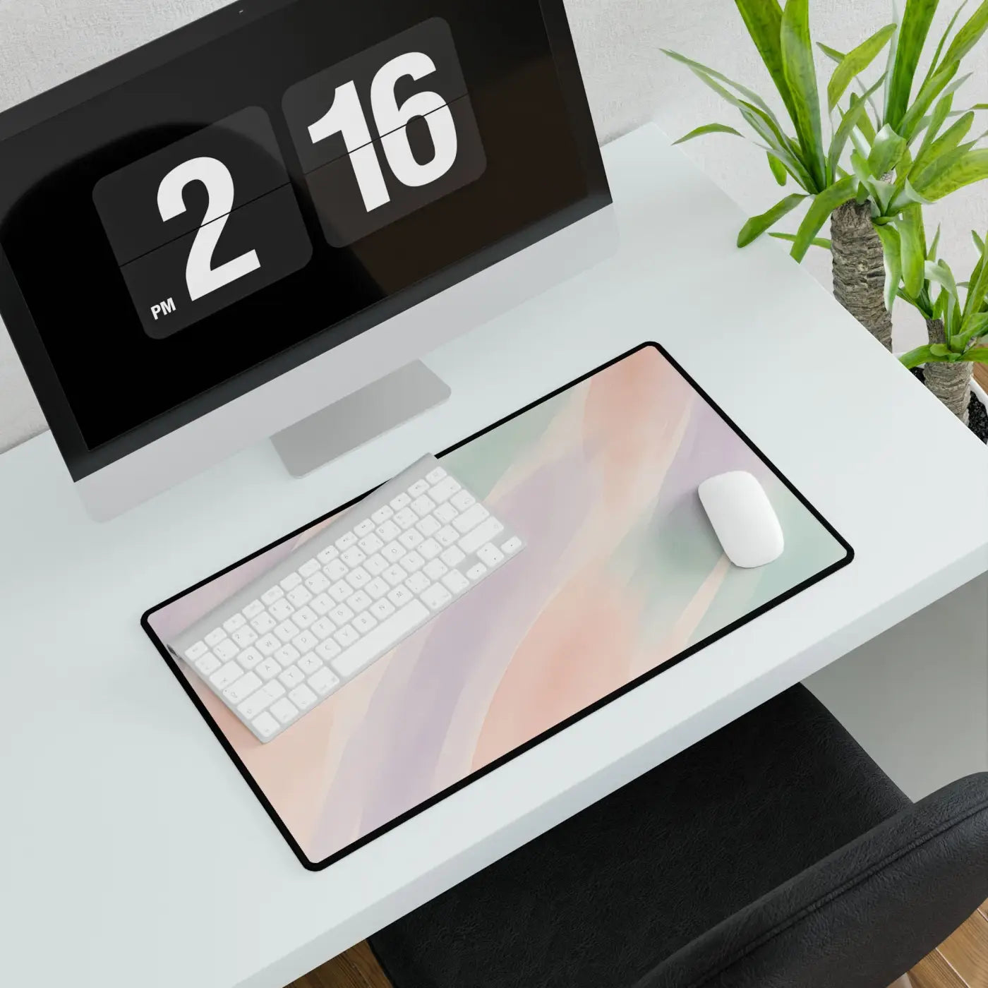 DipaliZ Pastel Desk Mat Office Desk Pad Large Polyester