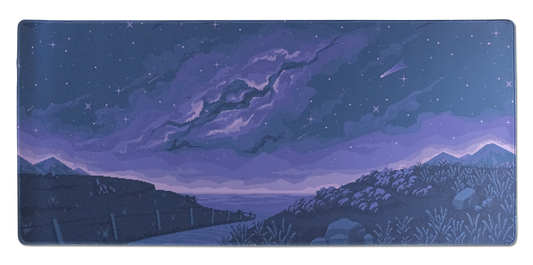 Purple Comet Desk Mat